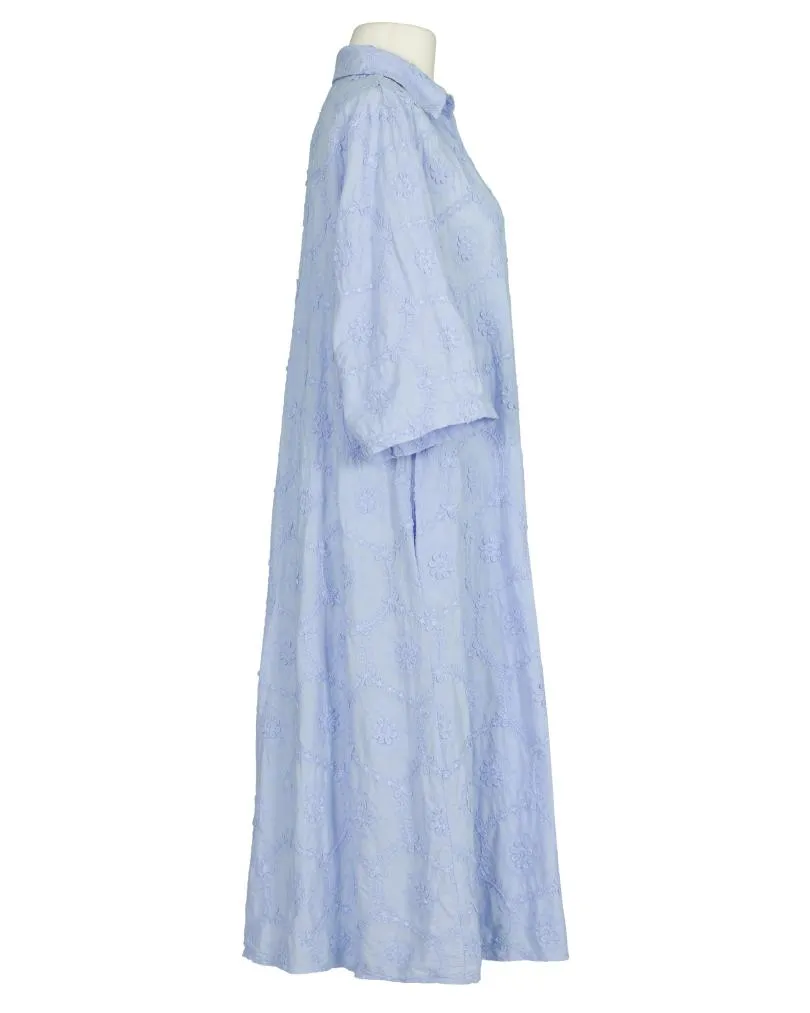 Kleid mit Stickerei in  hellblau von H. Trend (Bild 3)