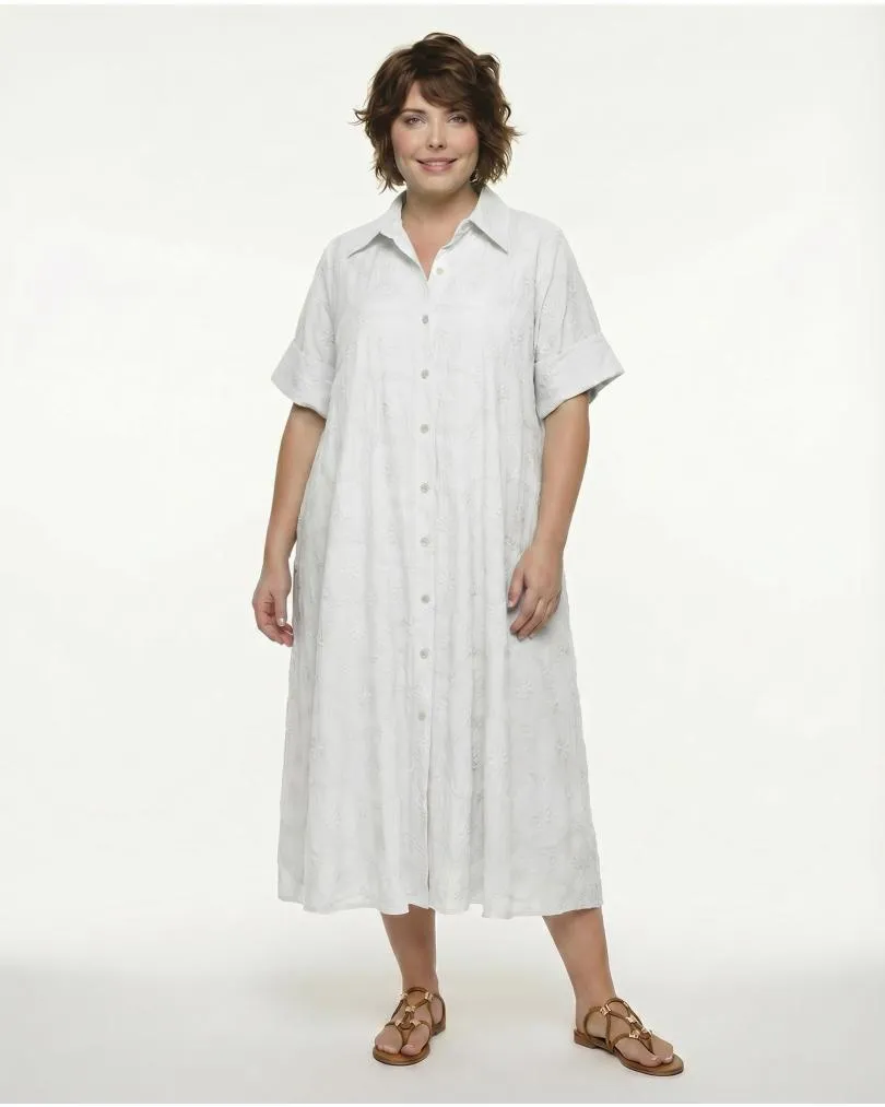 Kleid mit Stickerei in  wei� von H. Trend (Bild 4)