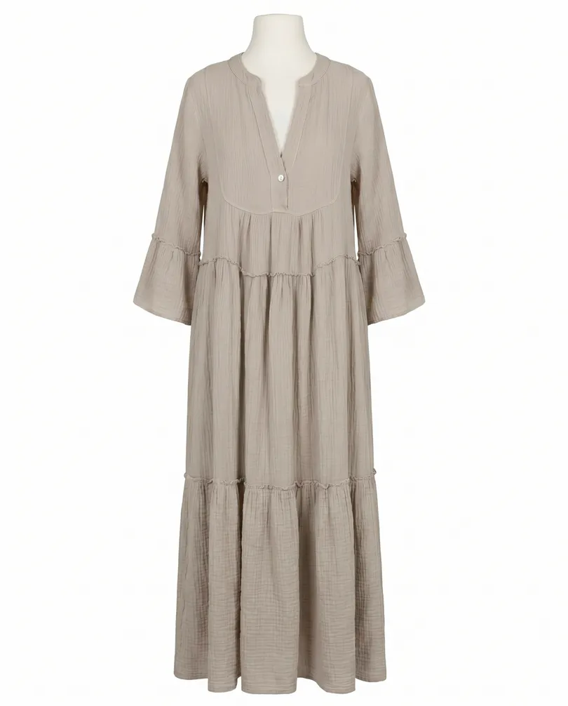 Kleid Musselin in  beige von Made in Italy (Bild 1)
