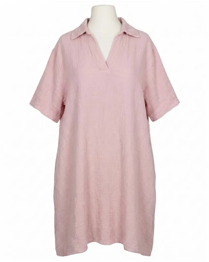 Kleid Musselin in  rosa von Made in Italy (Bild 1)