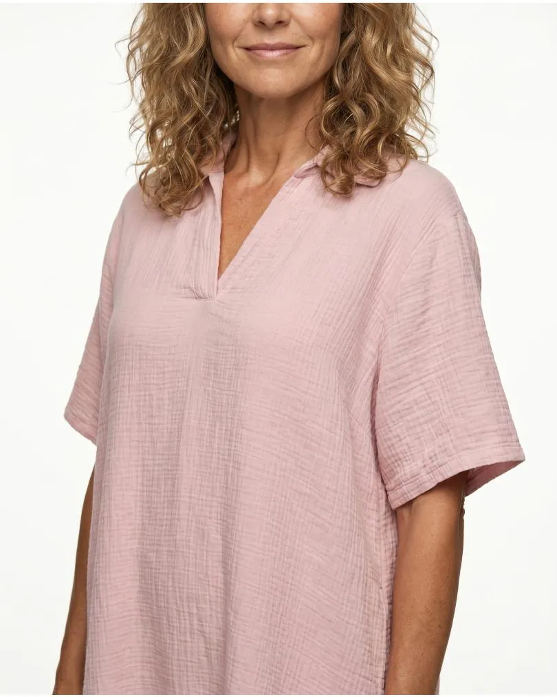 Kleid Musselin in  rosa von Made in Italy (Bild 4)