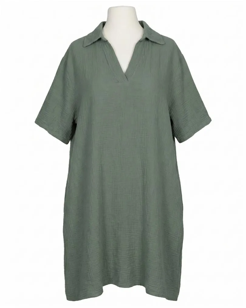 Kleid Musselin in  salbei von Made in Italy (Bild 1)
