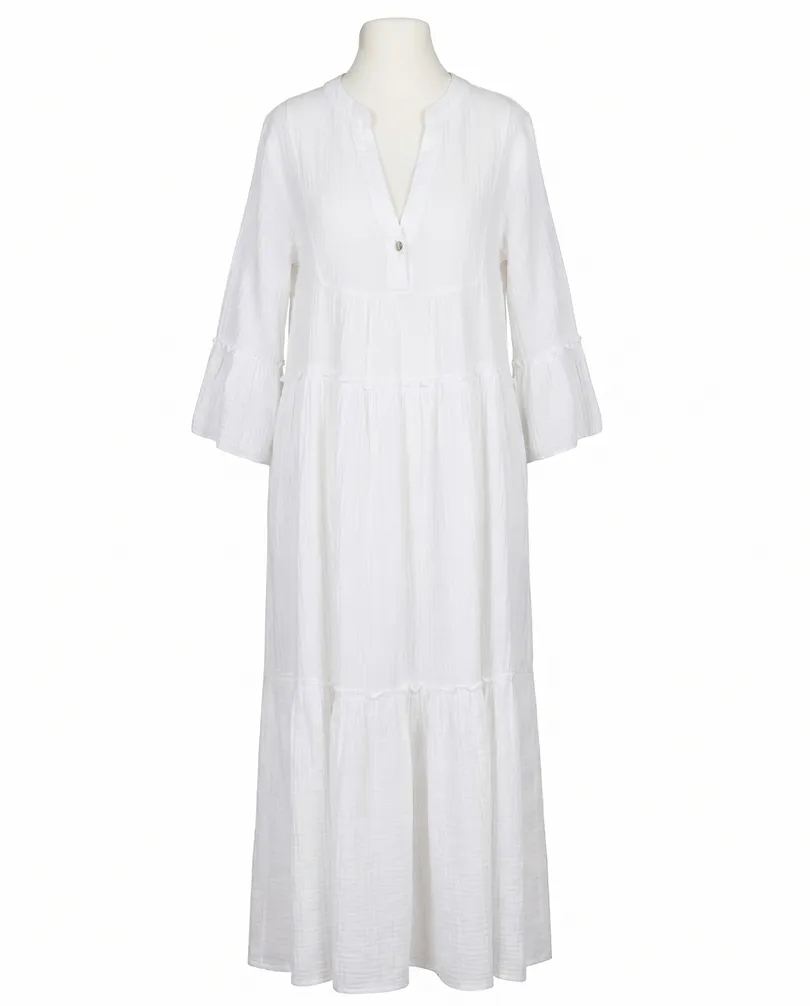 Kleid Musselin in  wei� von Made in Italy (Bild 1)