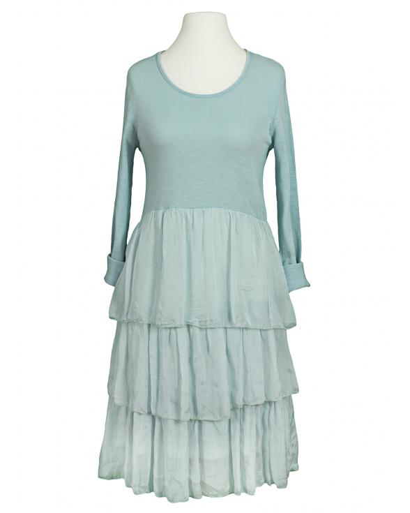 Kleid Seidenvolant in hellblau von Diana