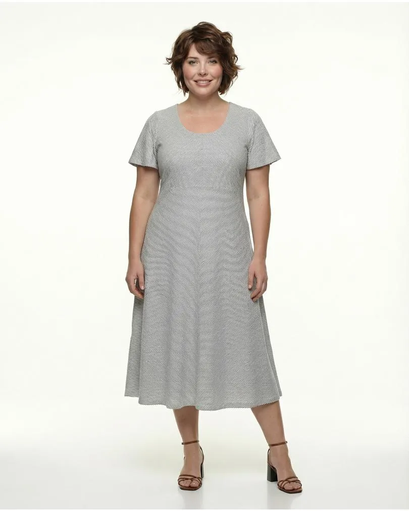 Kleid Streifen in  wei� von FASHION (Bild 2)