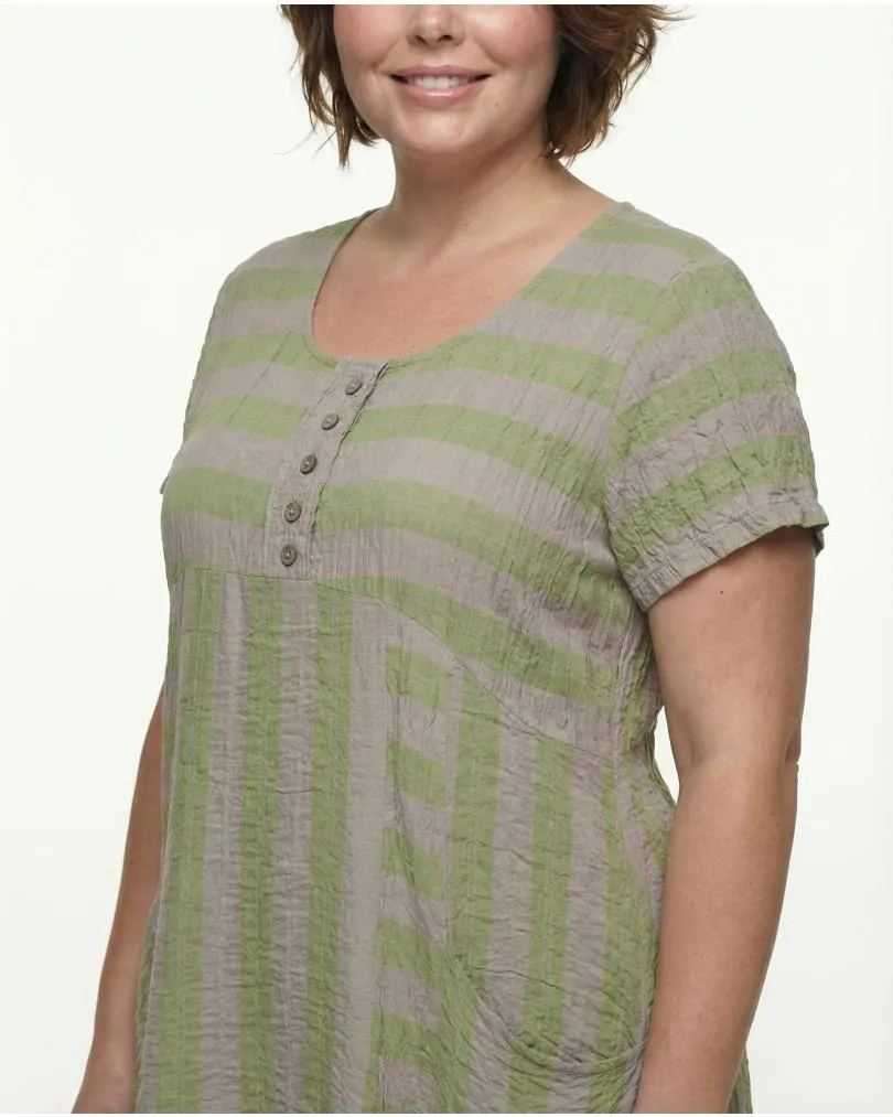 Kleid Streifen A-Schnitt in  kiwi von Zedd (Bild 5)