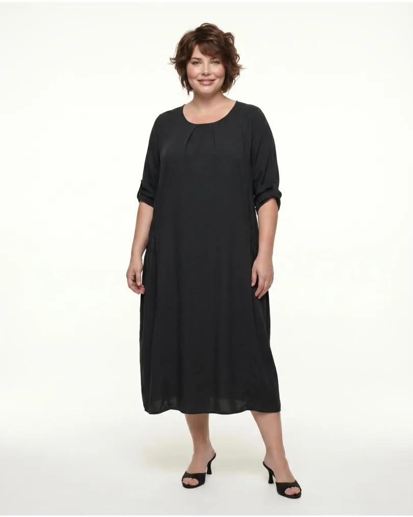 Kleid Viskose in  schwarz von Spaziodonna (Bild 3)