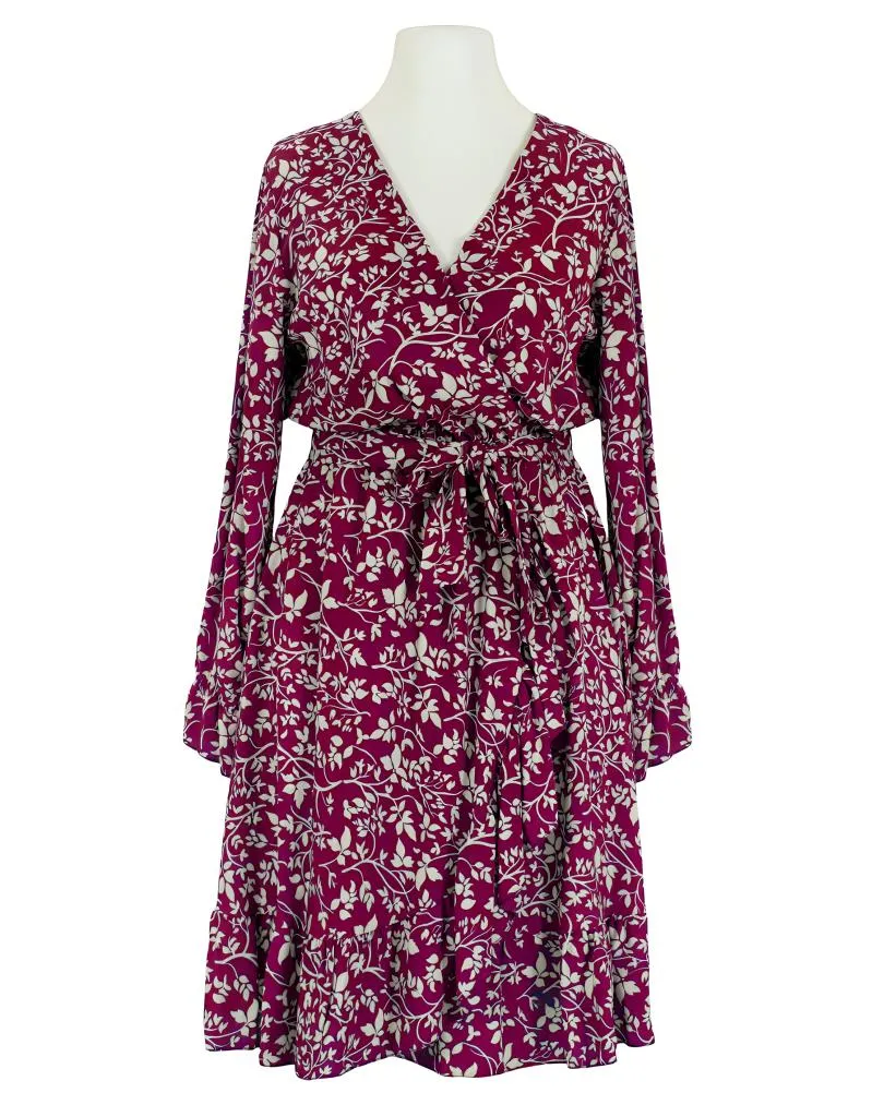Kleid Wickeloptik in  beere von Made in Italy (Bild 1)