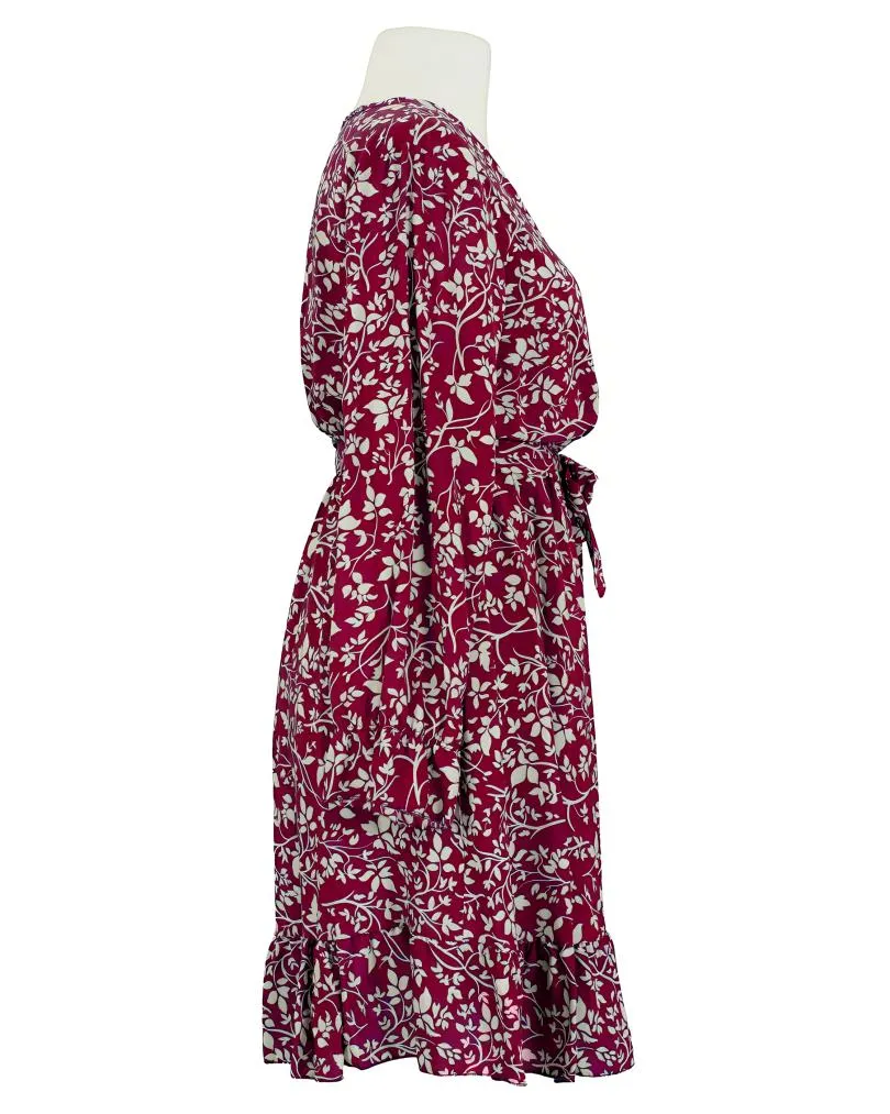 Kleid Wickeloptik in  beere von Made in Italy (Bild 2)