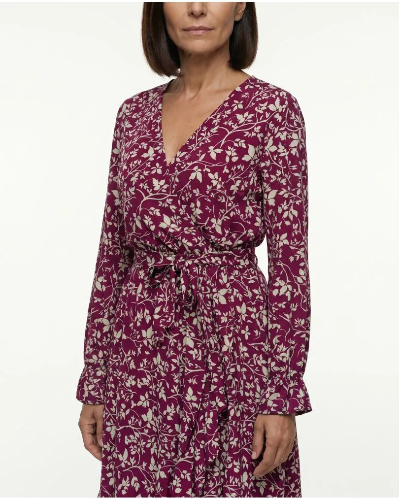 Kleid Wickeloptik in  beere von Made in Italy (Bild 4)