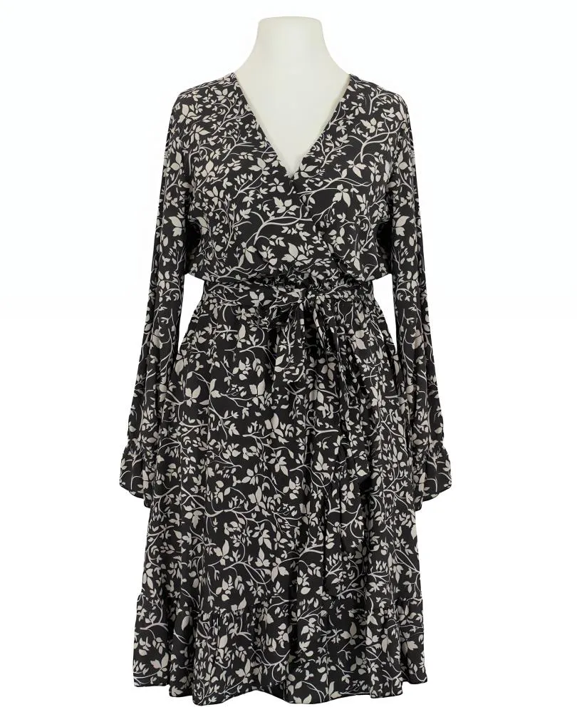Kleid Wickeloptik in  schwarz von Made in Italy (Bild 1)