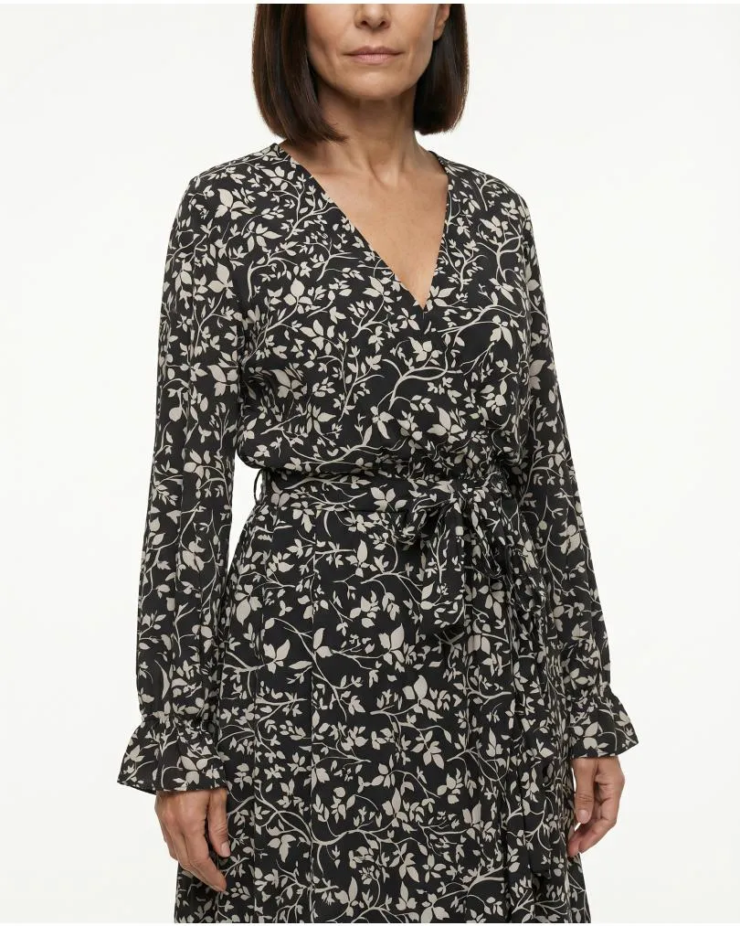 Kleid Wickeloptik in  schwarz von Made in Italy (Bild 4)