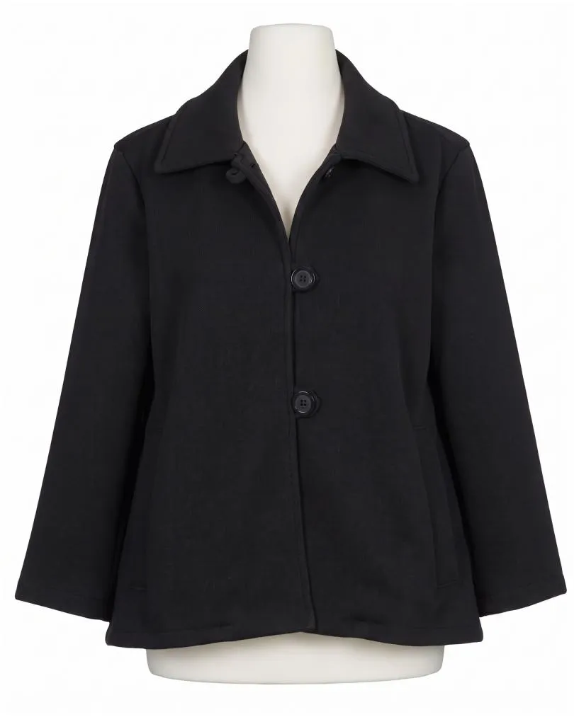 Kurzjacke aus Scuba-Jersey in  schwarz von Made in Italy (Bild 1)