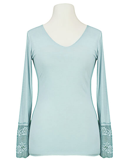 Langarm Shirt mit Spitze in  blau von Esvivid (Bild 1)