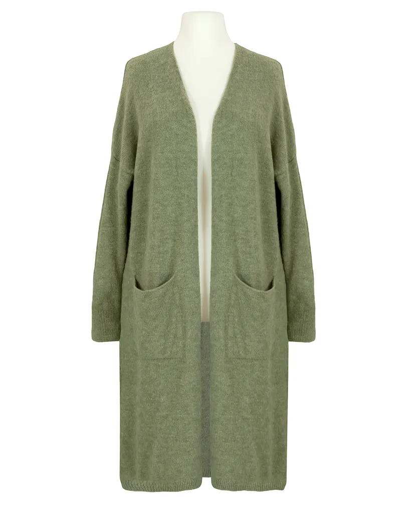 Lange Strickh�lle mit Taschen in  khaki von Selected Touch (Bild 1)
