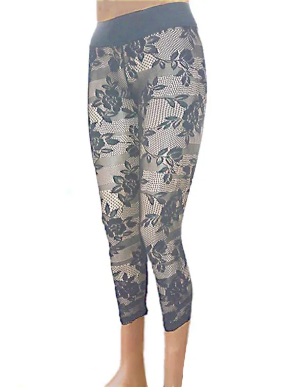 Legging mit Spitze in  grau von Missy (Bild 1)