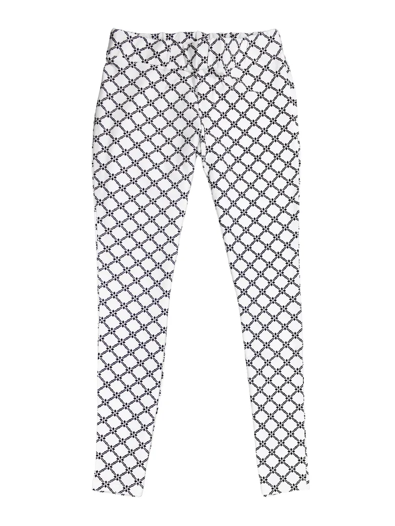 Leggings Rautenmuster in  wei� von Victoria Karl (Bild 1)