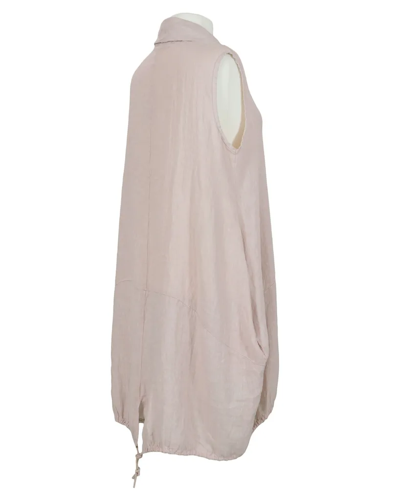 Leinen Tunika Ballonform in  rosa von Spaziodonna (Bild 2)