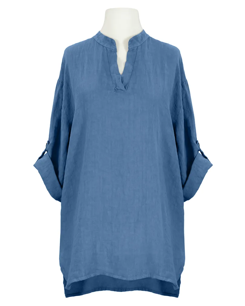 Leinenbluse in  jeansblau von Puro Lino (Bild 1)