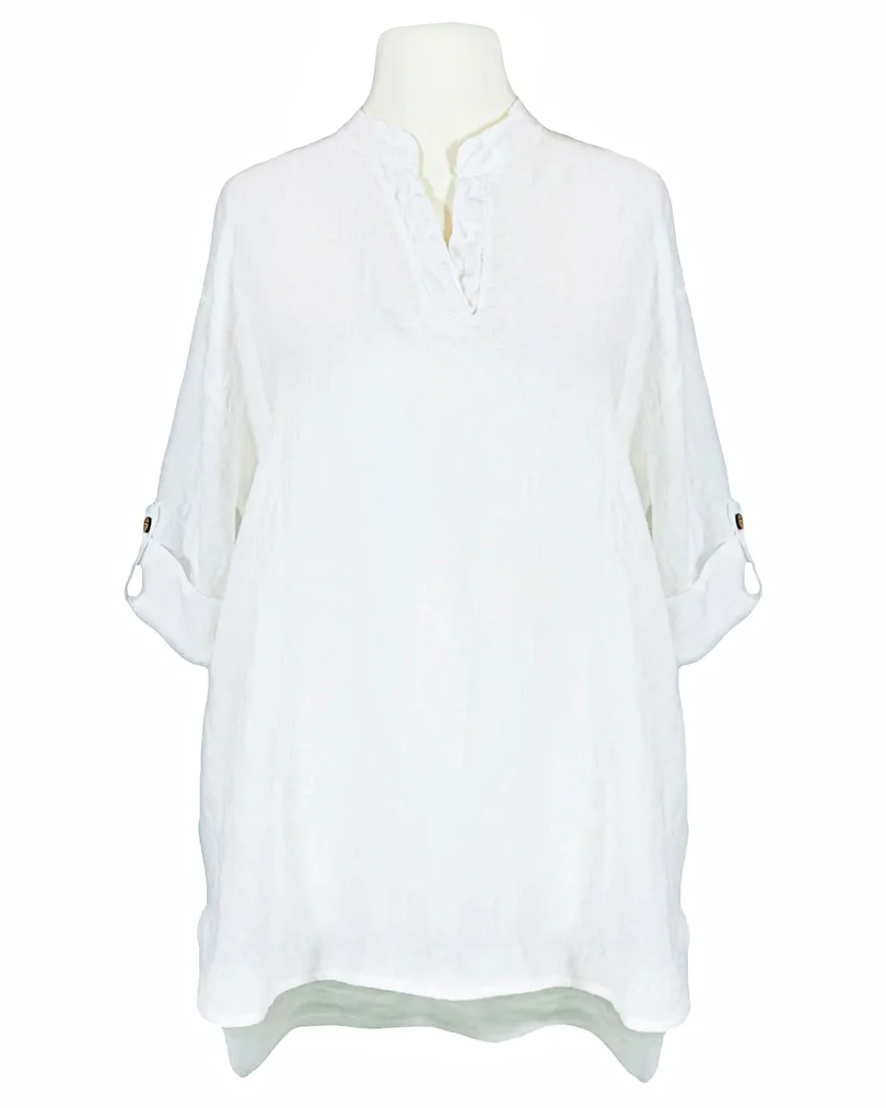 Leinenbluse in  wei� von Puro Lino (Bild 1)