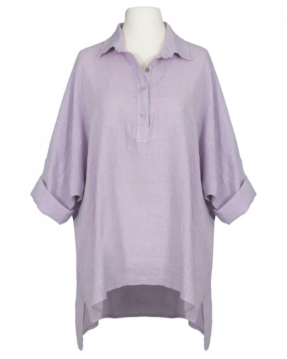 Leinenbluse Oversize in lila von Made in Italy
