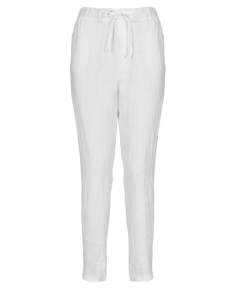 Leinenhose in wei� von Made in Italy