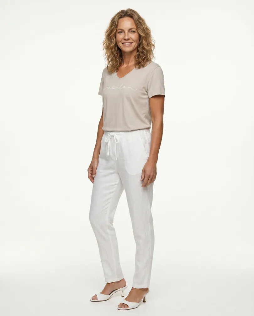Leinenhose in  wei� von Made in Italy (Bild 3)
