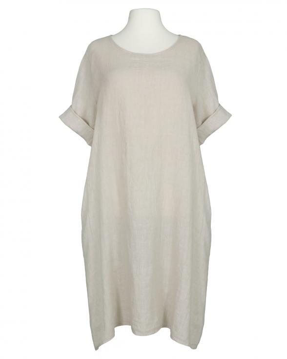 Leinenkleid in beige von Puro Lino