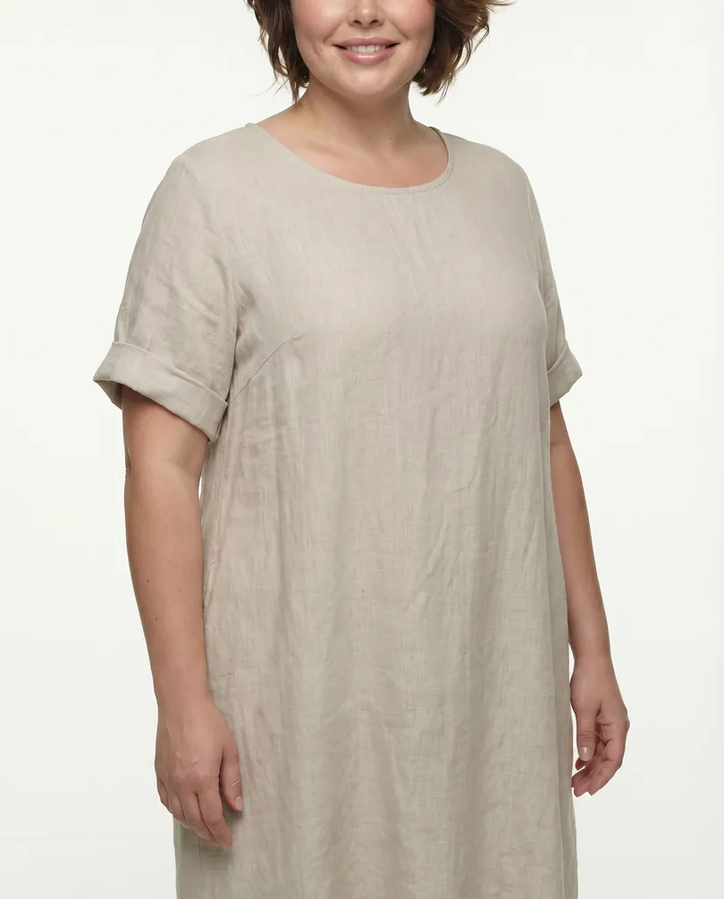 Leinenkleid in  beige von Puro Lino (Bild 4)