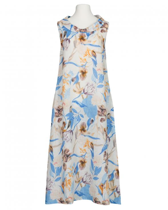 Leinenkleid A-Linie in aqua von Puro Lino