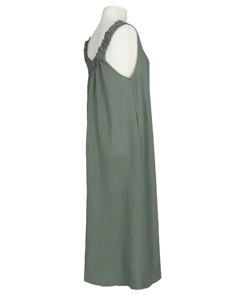 Leinenkleid A-Linie in  khaki von Puro Lino (Bild 2)