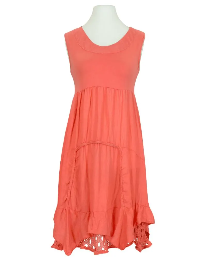 Leinenkleid A-Linie in  koralle von Spaziodonna (Bild 1)