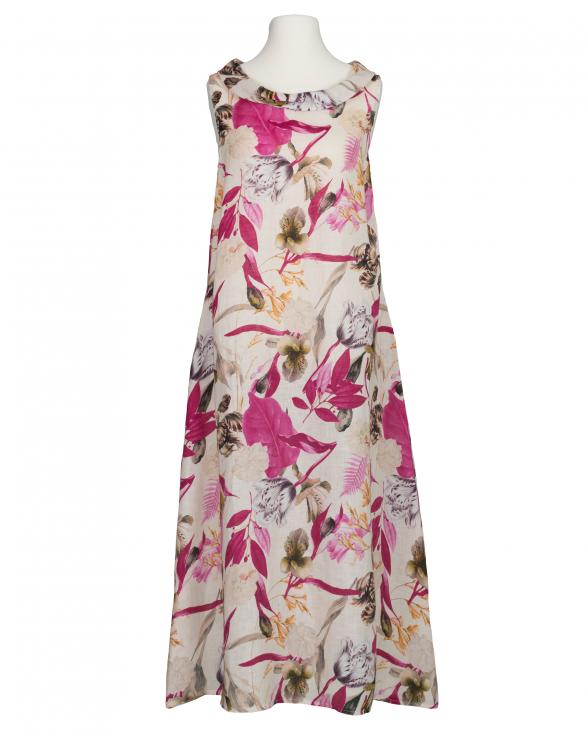 Leinenkleid A-Linie in pink von Puro Lino