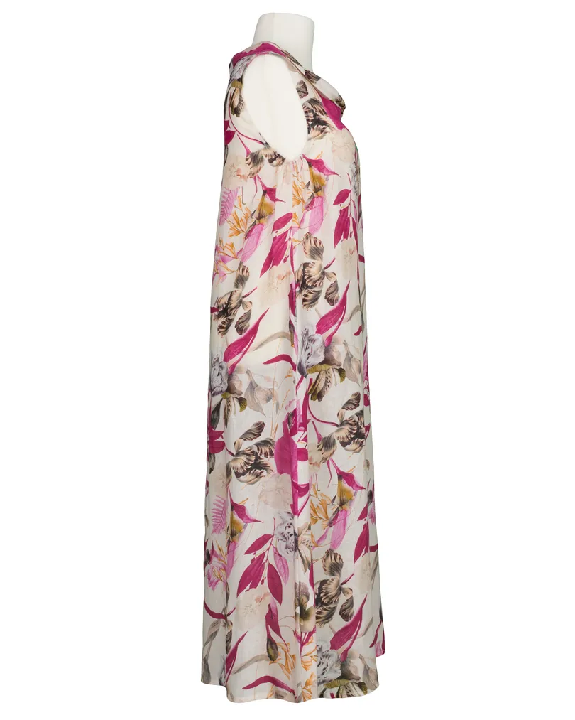 Leinenkleid A-Linie in  pink von Puro Lino (Bild 2)