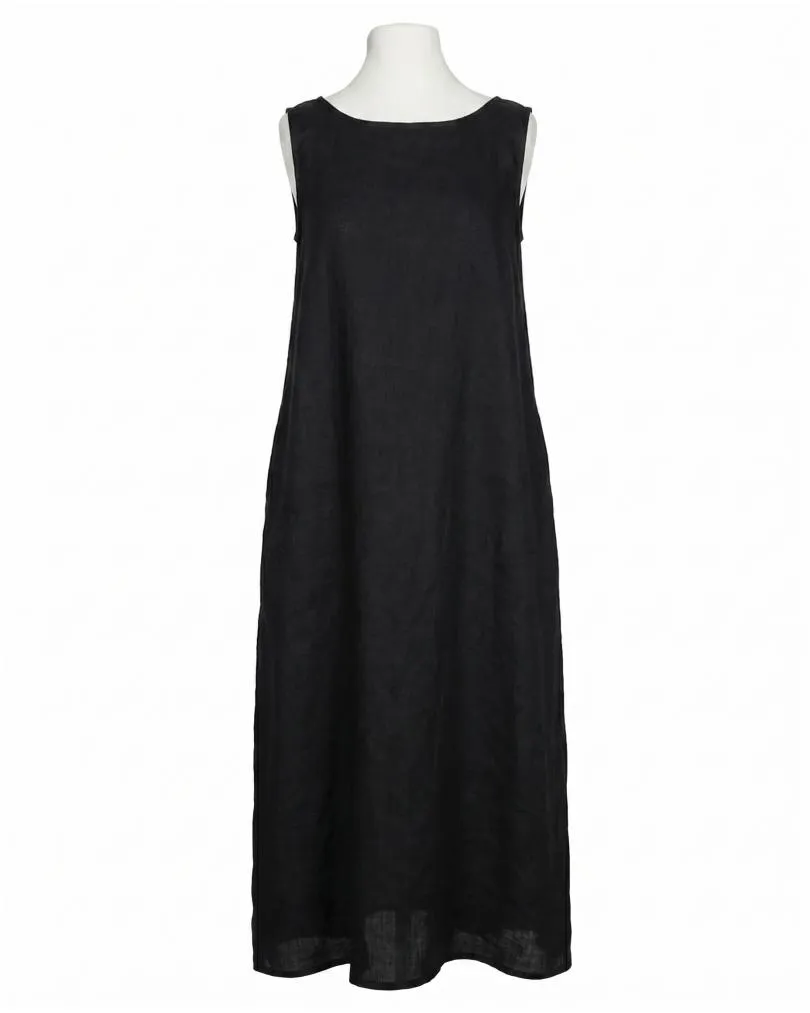 Leinenkleid A-Linie in  schwarz von Puro Lino (Bild 1)