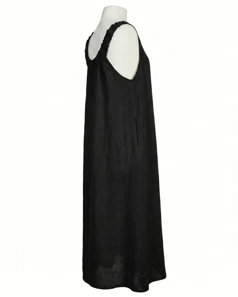 Leinenkleid A-Linie in  schwarz von Puro Lino (Bild 2)