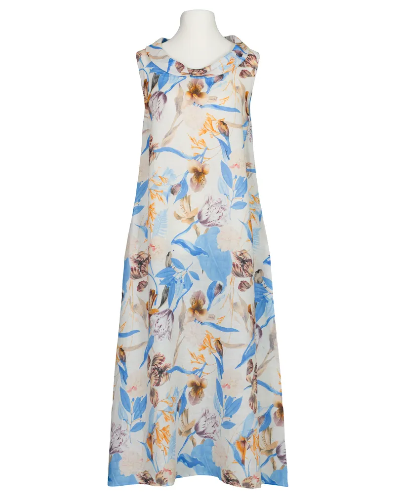 Leinenkleid A-Linie in t�rkis von Puro Lino