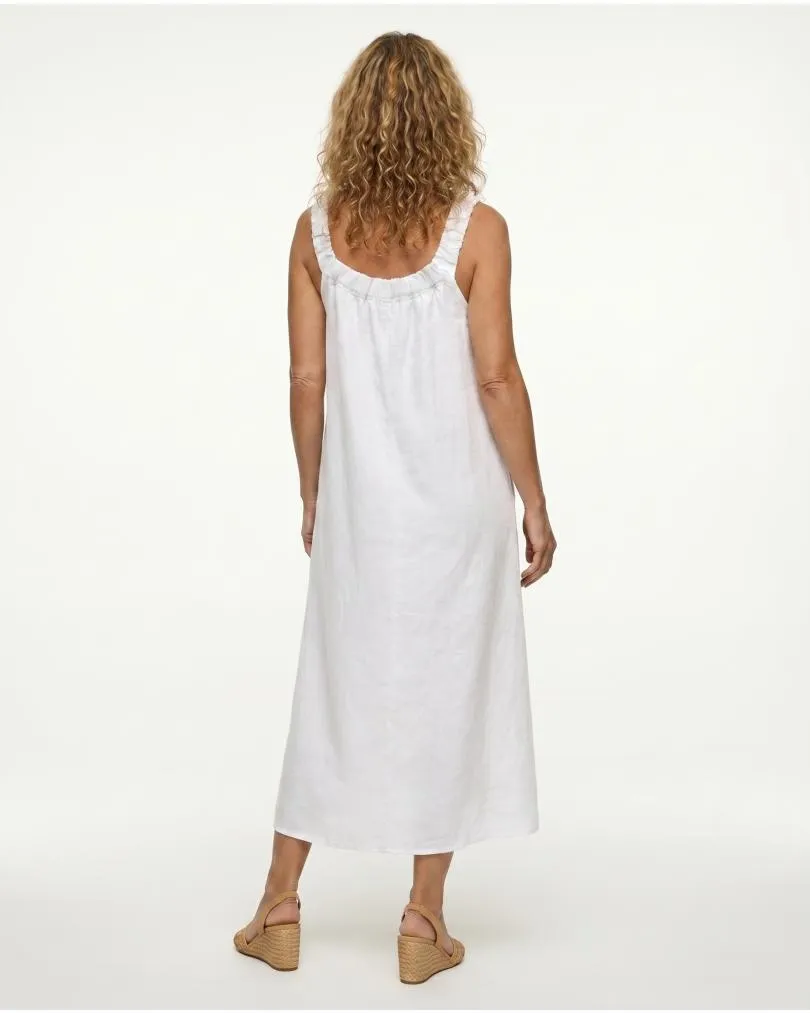 Leinenkleid A-Linie in  wei� von Puro Lino (Bild 4)