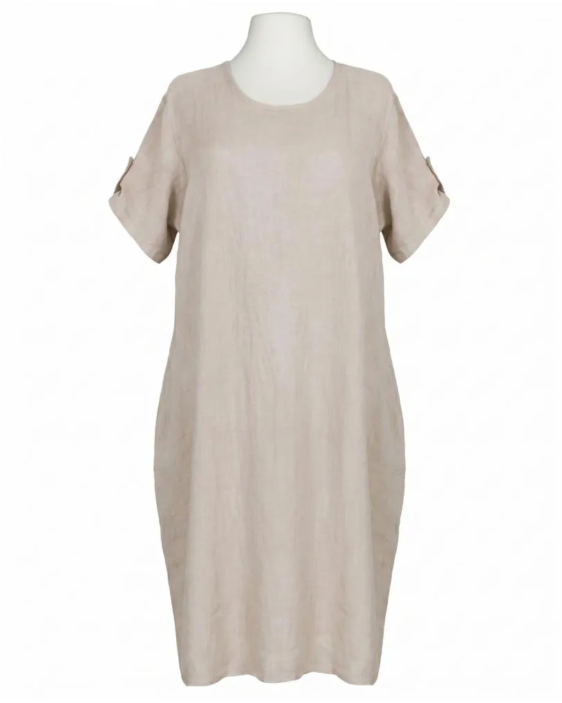 Leinenkleid Basic in  beige von Puro Lino (Bild 1)