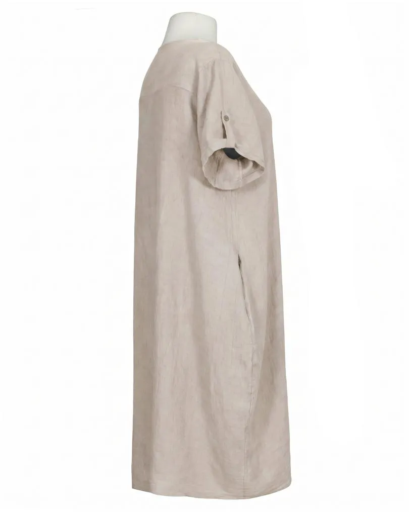 Leinenkleid Basic in  beige von Puro Lino (Bild 2)