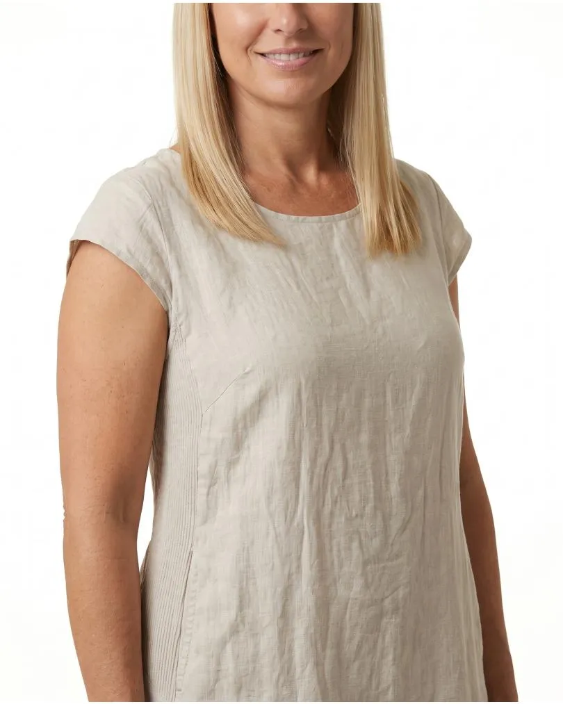 Leinenkleid Basic in  beige von Puro Lino (Bild 4)
