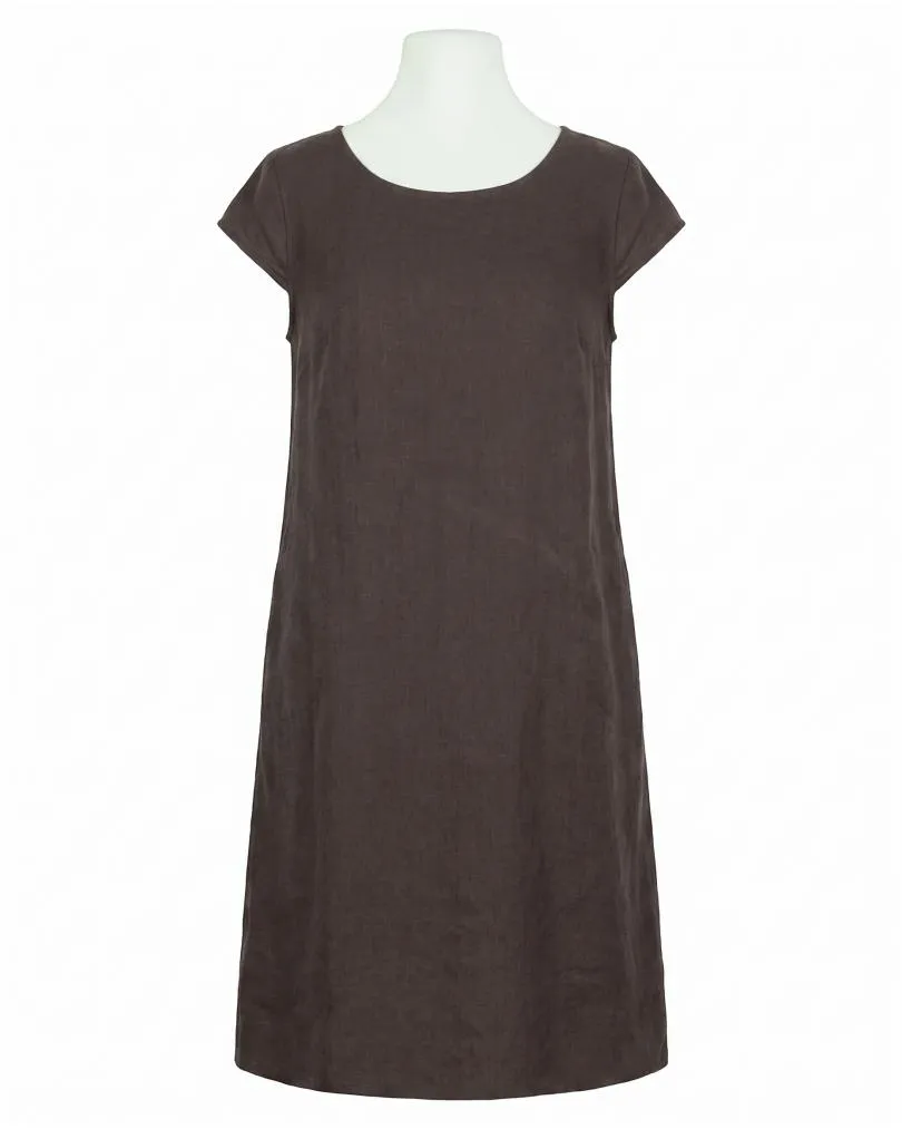 Leinenkleid Basic in  braun von Puro Lino (Bild 1)