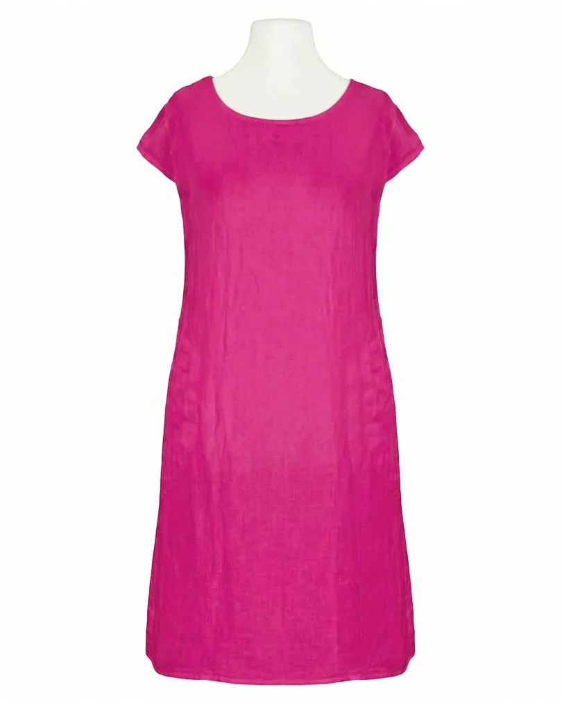 Leinenkleid Basic in  fuchsia von Puro Lino (Bild 1)