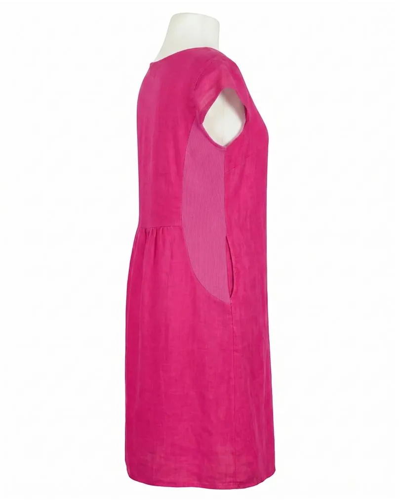 Leinenkleid Basic in  fuchsia von Puro Lino (Bild 2)