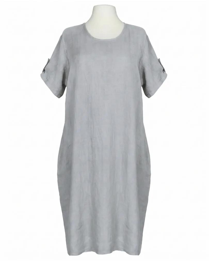 Leinenkleid Basic in  grau von Puro Lino (Bild 1)