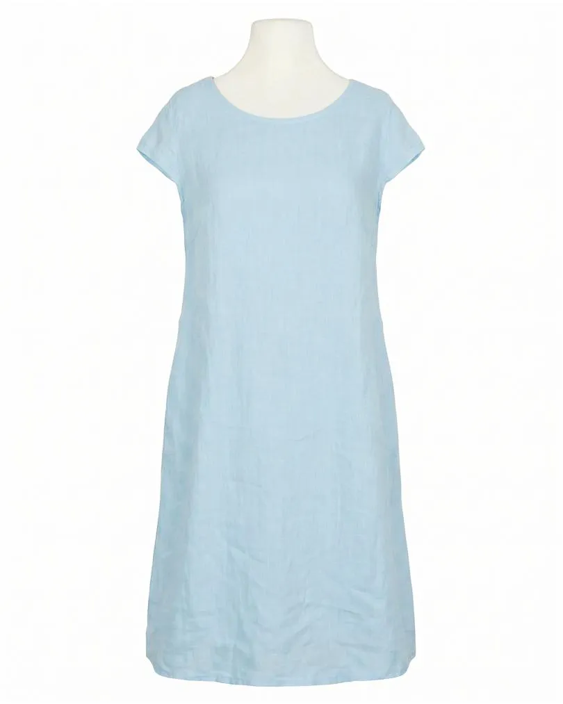 Leinenkleid Basic in  hellblau von Puro Lino (Bild 1)