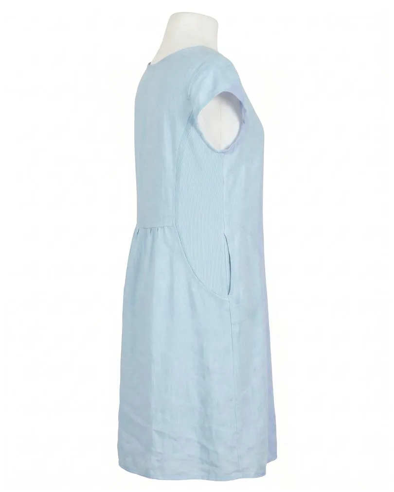 Leinenkleid Basic in  hellblau von Puro Lino (Bild 2)