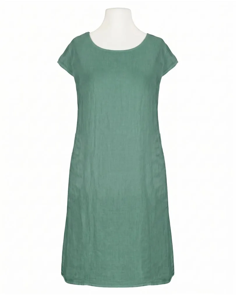Leinenkleid Basic in  jade von Puro Lino (Bild 1)