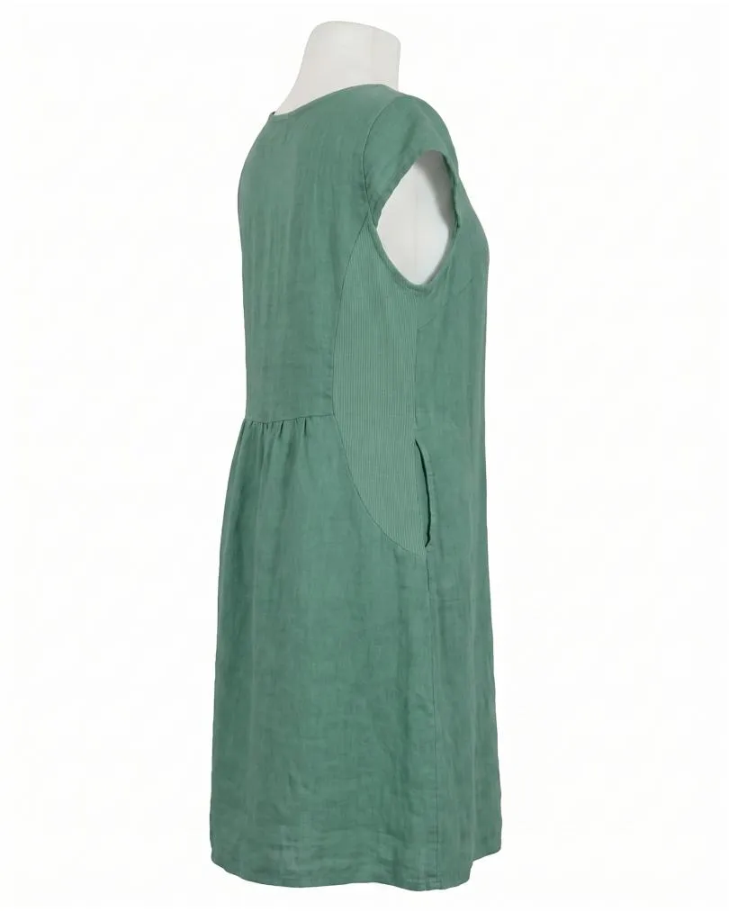 Leinenkleid Basic in  jade von Puro Lino (Bild 2)
