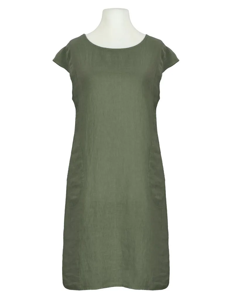 Leinenkleid Basic in  khaki von Puro Lino (Bild 1)